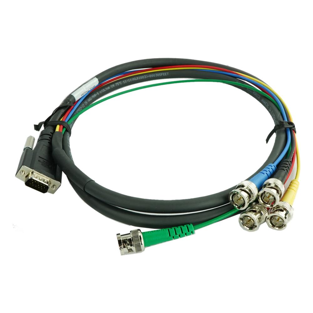 5 BNC Connector Male to High Definition 15 Male 6 Feet 5 BNC Connector Male to High Definition 15 Male 6 Feet